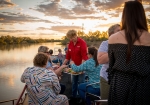 Sit back and relax on your sunset cruise of Thomson River