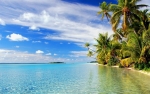 Pristine beach of the Cook Islands